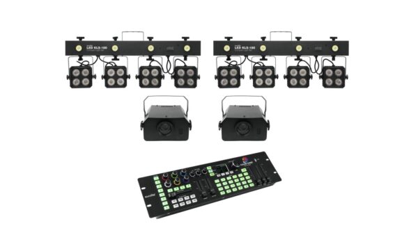 EUROLITE Set 2x LED KLS-180 + 2x LED WF-40 + DMX LED Color Chief Controller