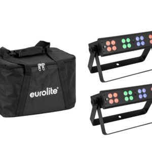 EUROLITE Set 2x LED Silent Bar 16x4W RGB/WW + Soft-Bag