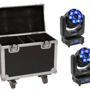 EUROLITE Set 2x LED TMH-H240 Beam/Wash/Flowereffekt + Case