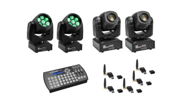 EUROLITE Set 2x LED TMH-W63 + 2x LED TMH-S30 + USB QuickDMX + Easy Show