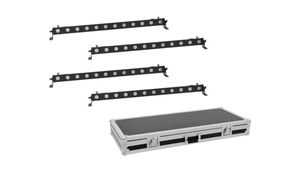 EUROLITE Set 4x LED BAR-12 QCL RGBA Leiste + Case