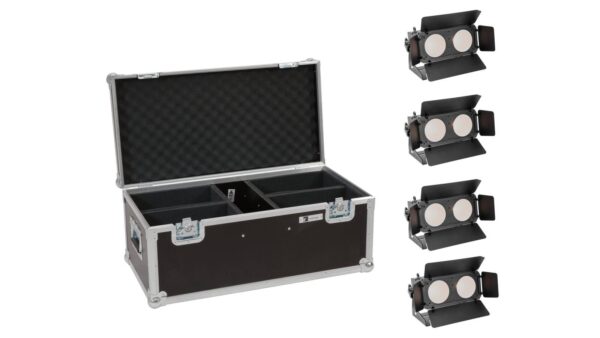 EUROLITE Set 4x LED CBB-2 WW/CW Fairlight + Case