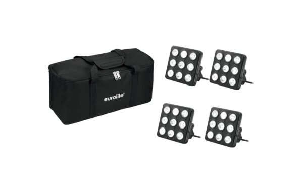 EUROLITE Set 4x LED Party Panel RGB+UV + Soft-Bag