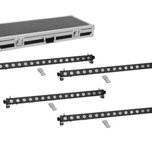 EUROLITE Set 4x LED PIX-16 QCL Leiste + Case