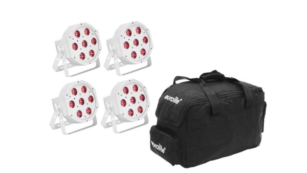 EUROLITE Set 4x LED SLS-7 HCL Spot weiß + Soft-Bag