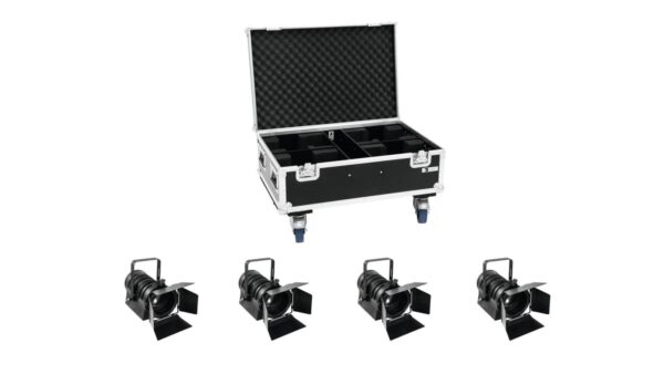 EUROLITE Set 4x LED THA-40PC sw + Case