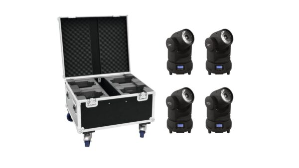 EUROLITE Set 4x LED TMH-X1 Moving-Head Beam + Case