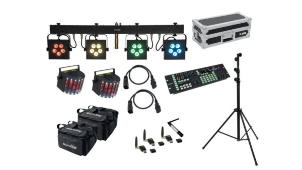 EUROLITE Set LED KLS-902 + Laser Derby Mobile Bundle