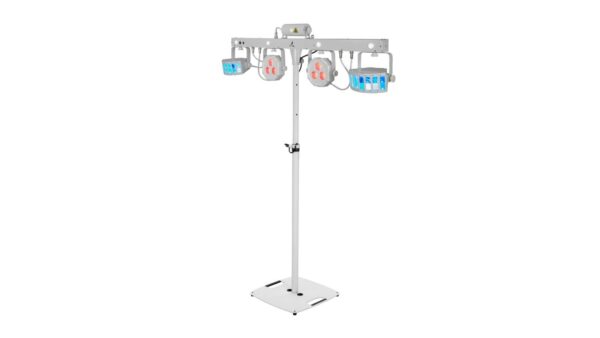 EUROLITE Set LED KLS Laser Bar FX-Lichtset weiß + BPS-2 Boxenhochständer weiß