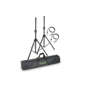 Gravity SS 5211 B SET 3 - Set aus 2 Boxenständern mit Tasche und 2 x 5 m XLR