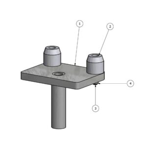 Prolyte 2 Weg Fuß Adapter - Layher Unterbau mit Stagedex