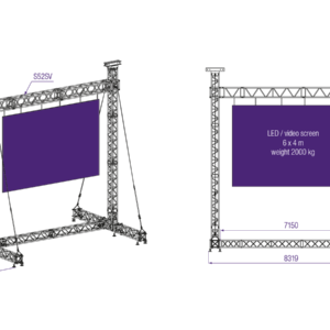 Prolyte ST Stand - LED Wall bis 2000 KG für 6x4m Display