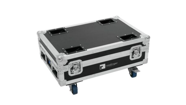 ROADINGER Flightcase 4x AKKU BAR-6 Glow QCL Flex QuickDMX mit Ladefunktion