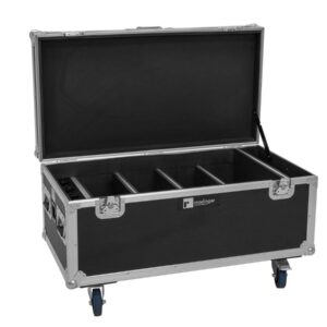 ROADINGER Flightcase 4x AKKU Multiflood IP 8x10W RGBW Wash CRMX mit Ladefunktion