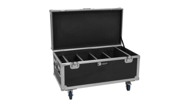 ROADINGER Flightcase 4x AKKU Multiflood IP 8x10W RGBW Wash CRMX mit Ladefunktion