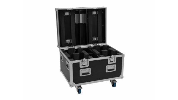 ROADINGER Flightcase 4x LED TMH-X4 mit Rollen