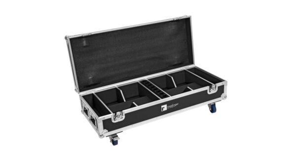 ROADINGER Flightcase 8x AKKU IP UP-4 QuickDMX mit Ladefunktion