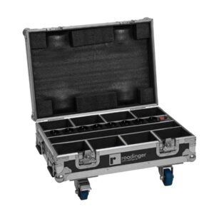 ROADINGER Flightcase 8x AKKU Mini IP UP-4 QCL Spot MK2 mit Ladefunktion