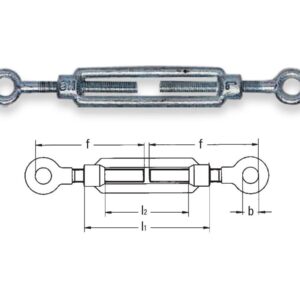 Safetex Spannschloss mit 2 Ösen