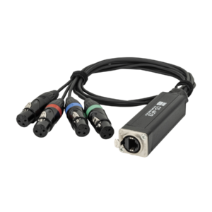 Showgear CS-4F/3 - 4-channel DMX shuttle snake via network cable