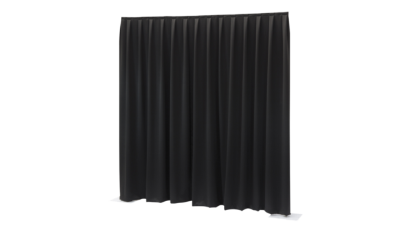 Wentex P&D Vorhang 330 x 400 cm 260 g/m² gewellt schwarz