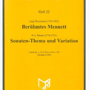 Partitur und Stimmen Berühmtes Menuett (Boccherini) und Sonaten-The...