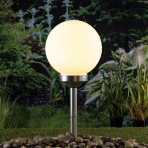 LED Solar Kugel - Gartenleuchte - 4 warmweiße LED - H: 52cm D: 20cm...