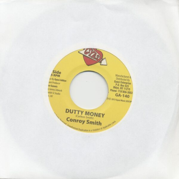 Conroy Smith - Dutty Money (7inch