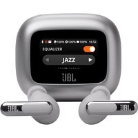 JBL Live Beam 3 - Kabelloser In-Ear Noise Cancelling Kopfhörer mit Smart Charging Case - Silber