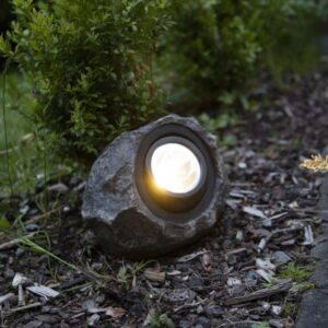 LED Solar Felsen ROCKY - Spot mit warmweißer LED -Dämmerungssensor ...