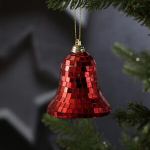 Christbaumschmuck Glocke - Weihnachtsbaumschmuck im Discokugel Look...