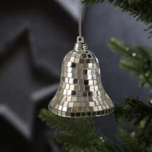 Christbaumschmuck Glocke - Weihnachtsbaumschmuck im Discokugel Look...