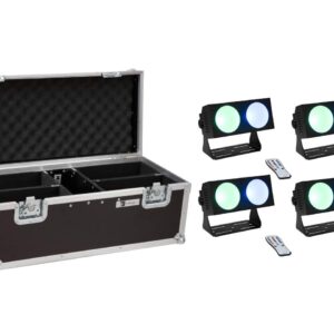 EUROLITE Set 4x LED CBB-2 COB RGB Leiste + Case