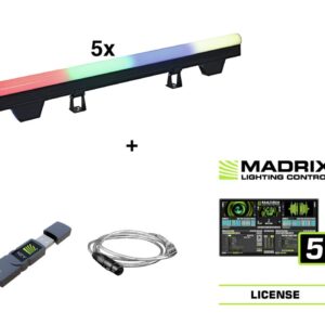 EUROLITE Set 5x LED PT-100/32 Pixel DMX Tube + Madrix Software