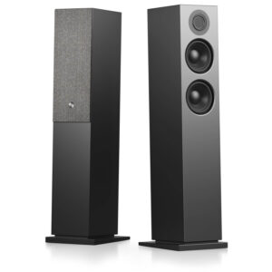 Audio Pro A48 Schwarz Wireless Multiroom-Standlautsprecher Home Speaker Paarpreis