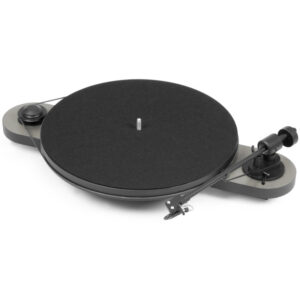 Pro-Ject Elemental silber/schwarz | Audiophiler Einsteiger-Plattenspieler | Plug & Play | MM Ortofon OM 5E