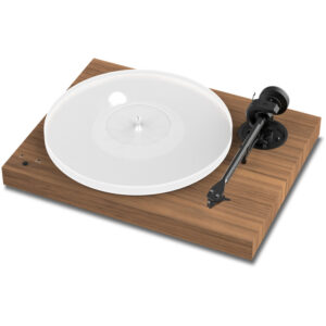 Pro-Ject X1 B Walnuss furniert | Satinierter Acrylteller | Aufsteiger Plattenspieler mit MM-Tonabnehmer Pro-Ject Pick it S2