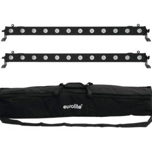 EUROLITE Set 2x LED BAR-12 QCL RGBA + Soft Bag