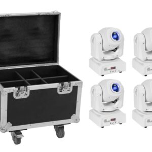 EUROLITE Set 4x LED TMH-S60 Moving-Head-Spot ws + Case