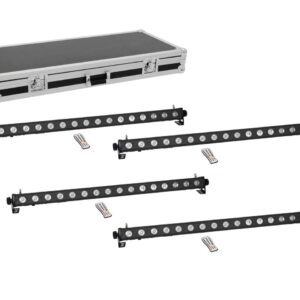 EUROLITE Set 4x LED PIX-16 QCL Leiste + Case