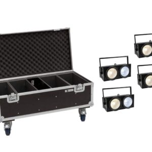 EUROLITE 4x Audience Blinder 2x100W LED COB CW/WW + Case