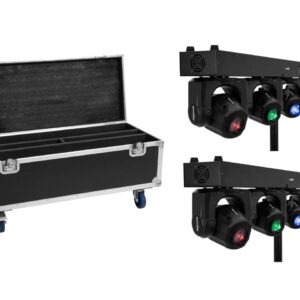 EUROLITE Set 2x LED TMH Bar S120 + Case mit Rollen