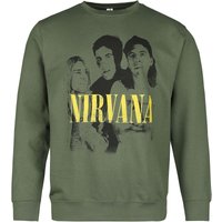 Nirvana Langarmshirt - Photo - S bis M - für Männer - Größe S - grün  - Lizenziertes Merchandise!