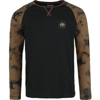 Rock Rebel by EMP - Rock Langarmshirt - Tie Dye Longsleeve With Large Backprint - M bis XXL - für Männer - Größe XXL - schwarz/beige