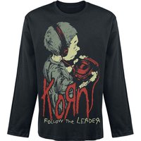 Korn Langarmshirt - Walkman - S bis XXL - für Männer - Größe XXL - schwarz  - Lizenziertes Merchandise!