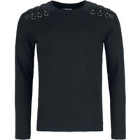 Gothicana by EMP - Gothic Langarmshirt - Longsleeve With Straps - M bis XXL - für Männer - Größe XXL - schwarz