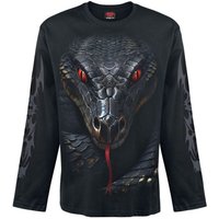 Spiral Langarmshirt - Basilisk - M bis XXL - für Männer - Größe XXL - schwarz