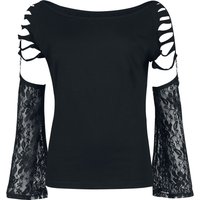 Gothicana by EMP - Gothic Langarmshirt - Days Without - S bis XXL - für Damen - Größe XXL - schwarz