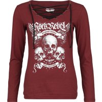 Rock Rebel by EMP - Rock Langarmshirt - Stay Awake - S bis XXL - für Damen - Größe XXL - dunkelrot