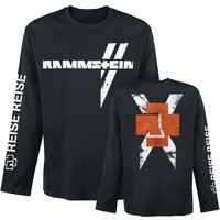 Rammstein Langarmshirt - Weißes Kreuz - M bis XXL - für Männer - Größe XXL - schwarz  - Lizenziertes Merchandise!